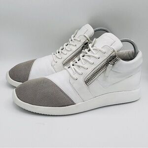 Vintage GIUSEPPE ZANOTTI Italian Fashion Sneakers - White Leather 12